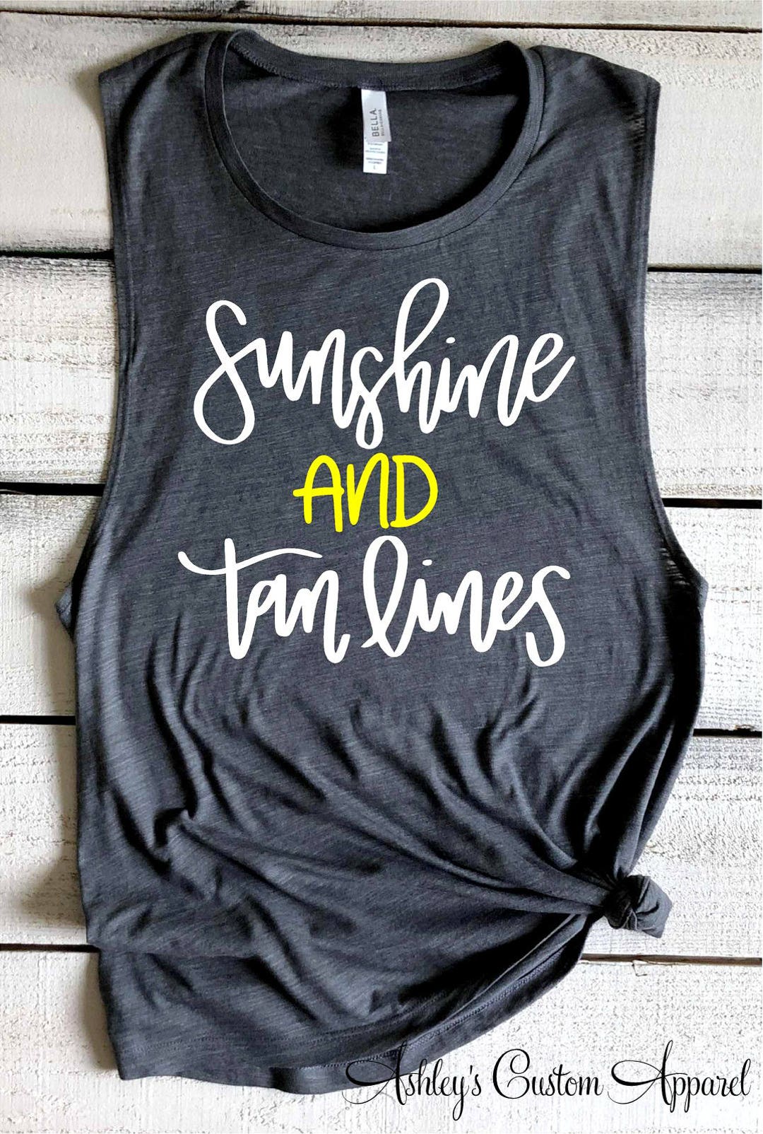 Sunshine and Tan Lines Summer Tank Tops Bella Flowy Muscle - Etsy