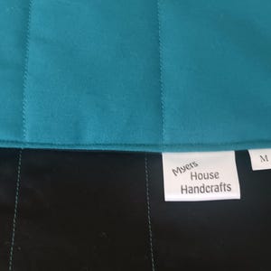 Dog Settle Mat  Travel Mat Training Mat Medium Dog Terrier Spaniel Poodle Corgi Doodle Crate Mat Service Dog Mat Jade Black Denim