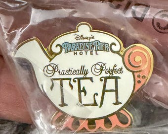 Vintage Disney Paradise Pier Practically Perfect Tea Cast Teapot Pin - 2001