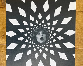 Dark Sanity (1982) 17" x 9.5" Vintage (Murder Mystery Horror) Movie B&W Poster