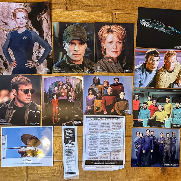 Lot of Star Trek Original Series, Next Generation, Deep Space 9, Stargate Photos and more..