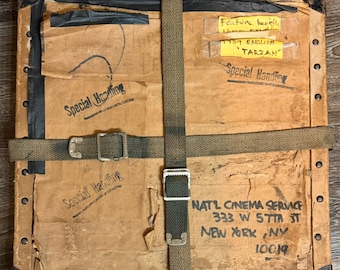 Vintage 16mm "Tarzan the Fearless" 1933 Reels (2) + Leader Roll & Storage Case Film