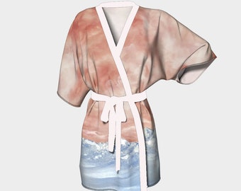 Bridesmaid Robes from Original Artwork | Bridesmaid Gift | Bridal Robe | Bridesmaid Kimono Robes