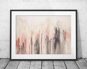 Moderne abstracte kunst aan de muur print | Moderne wanddecoratie | Moderne kunst aan de muur | Hedendaagse kunst aan de muur | Eigentijdse inrichting | Blush Roze Wall Art