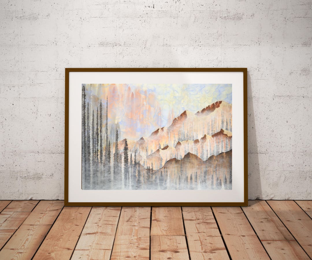Modern Mountain Wall Art Contemporary Nature Wall Art Print Modern Wall