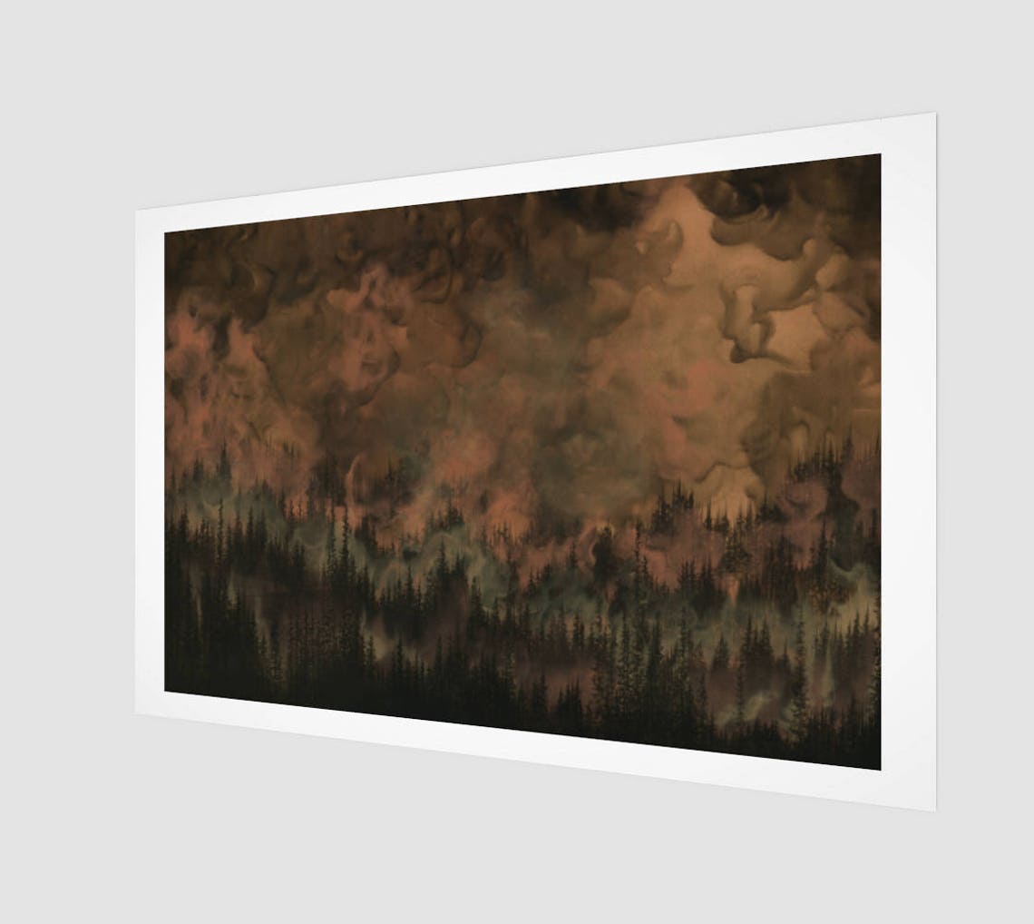 Modern Forest Wall Art Contemporary Nature Wall Art Print Modern Wall