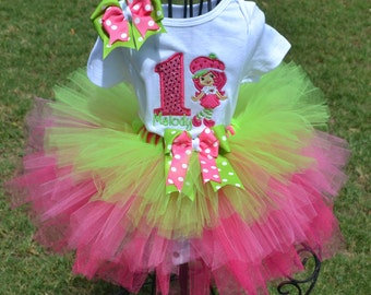 strawberry shortcake 1st birthday outfit