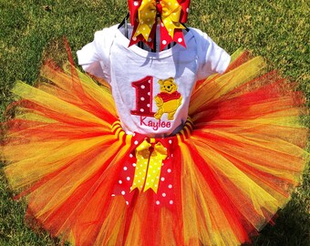 winnie the pooh 1st birthday girl outfit