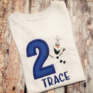 Frozen Olaf boys  1st birthday shirt.  Perfect for photograhpy, birthday, prop.  Personalized to your name and colors.