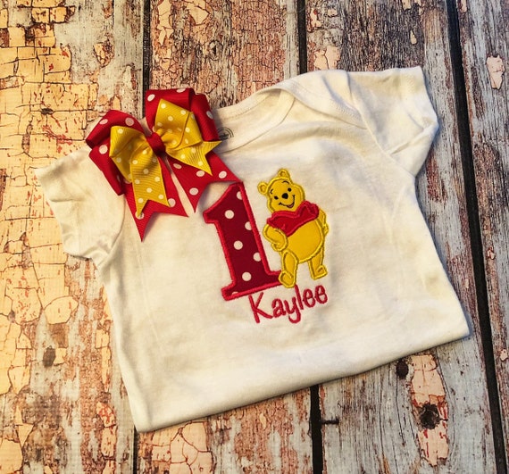 winnie the pooh 1st birthday shirt