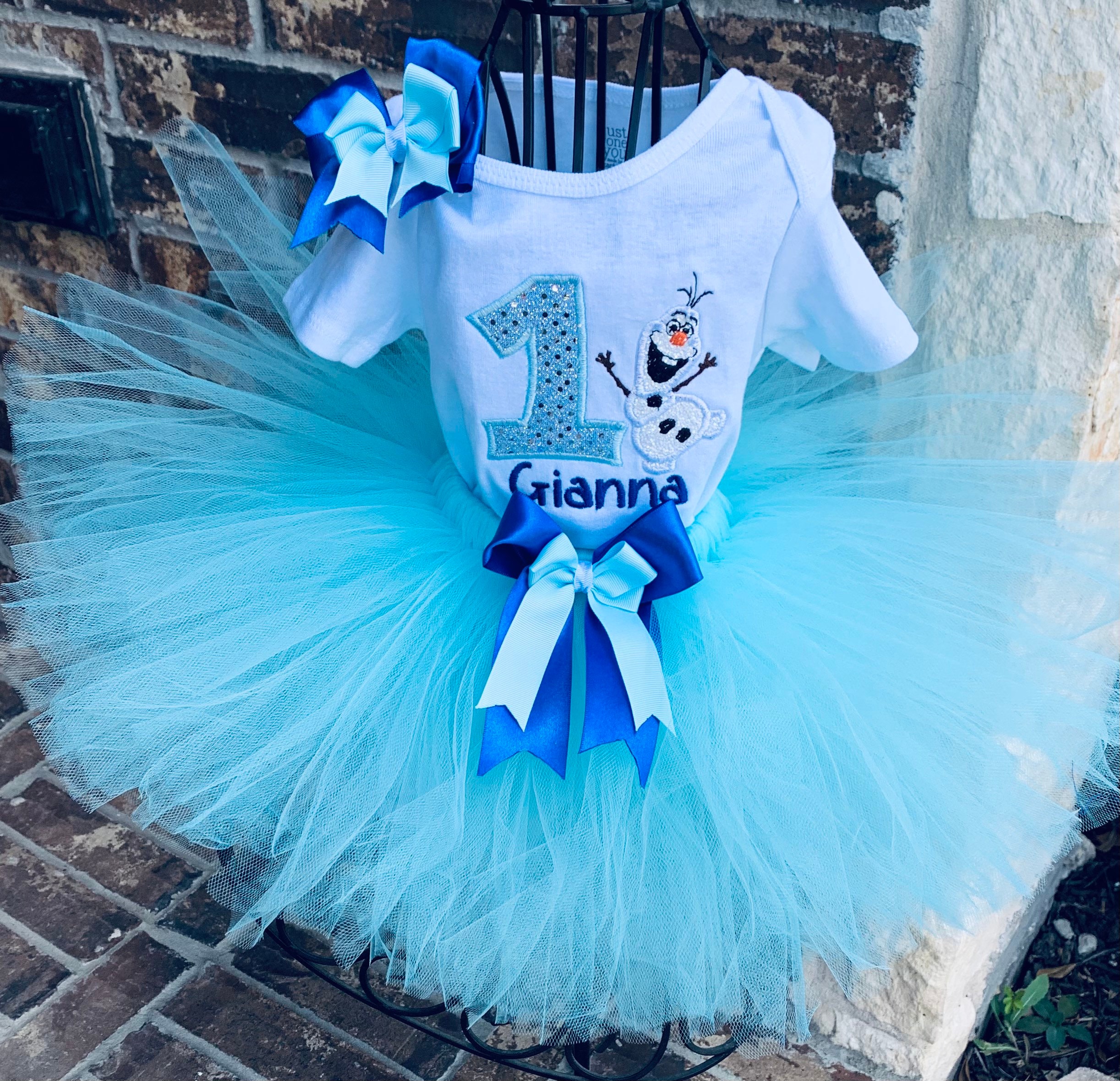 Frozen top birthday tutu