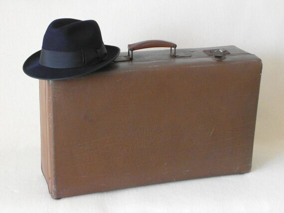 Valise Antique 1940 Veritable Sac De Voyage Vulcber Etsy