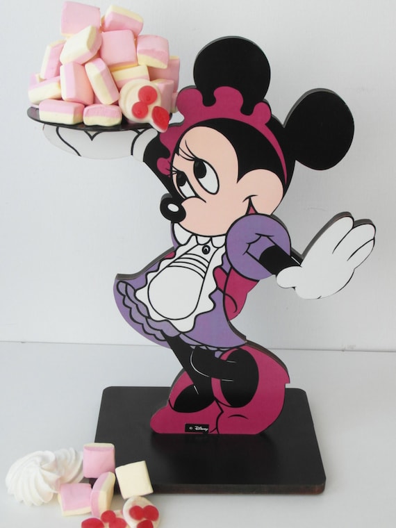 Minnie Maus Holzfigur Gross Servierteller Display Stander Chic Etsy