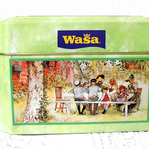 WASA Schweden Dose für Knäckebrot mit Landhaus & Garten Motiven des Malers Carl Larsson
