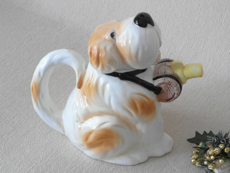 Figurenkanne ROY SIMPSON Hund Bernhardiner Alpen Figur Etsy