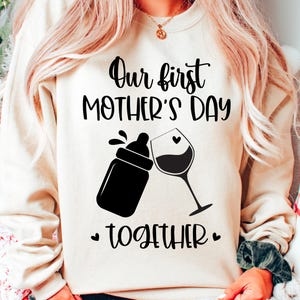 Mother’s Day SVG,Funny Mother’s Day,Our first mothers day SVG, 1st Mothers Day Svg, New Mom Svg, Mothers Day Matching Gift, Mommy And Me PNG