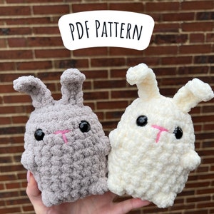 Low Sew Bunny Crochet Pattern, Rabbit Amigurumi Instructions, Animal Crochet Pattern, Easter Gift, Birthday Gift