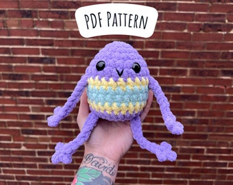 Easter Egg Crochet Pattern, No Sew Amigurumi Instructions, Cute Gift