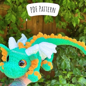 Dragon Crochet Pattern, Amigurumi Instructions, Crochet Dragon, Cute Birthday Gift