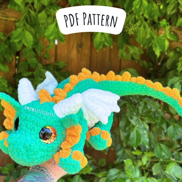 Drache häkeln (Amigurumi Anleitung), Häkeldrache, süßes Geschenk zum Geburtstag