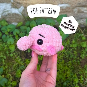 No Sew Mini Blob Fish Crochet Pattern, Amigurumi Instructions, Sea Creature Crochet Pattern, Birthday Gift, Quick Pattern, Crochet Keychain