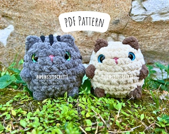 Patron chat sans couture, Instructions pour amigurumi chaton, Patron animal au crochet, Cadeau d'anniversaire