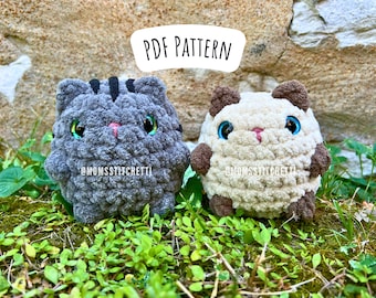 No Sew Chonky Cat Crochet Pattern, Amigurumi Instructions, Animal Crochet Pattern, Birthday Gift