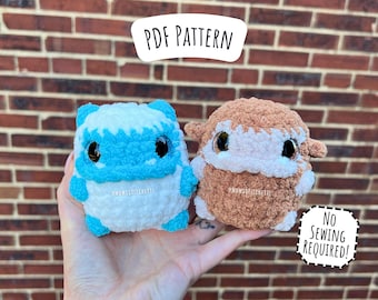 No Sew-haakpatroon Yeti en Bigfoot, instructies Sasquatch-amigurumi, leuk kerstcadeau