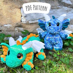 Dragon Crochet Pattern Bundle, Amigurumi Instructions, Crochet Dragon, Cute Birthday Gift
