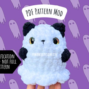 No Sew Ghost Cat Crochet Pattern Mod, Amigurumi Instructions, Crochet Cat, Halloween Plushie, Cute Birthday Gift image 1