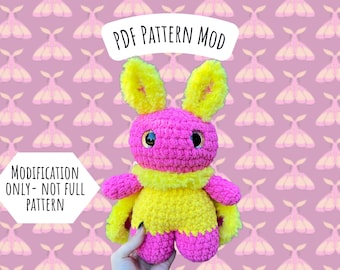 Rosy Maple Moth Crochet Pattern Mod, Amigurumi Instructions, Crochet Moth, Cute Birthday Gift