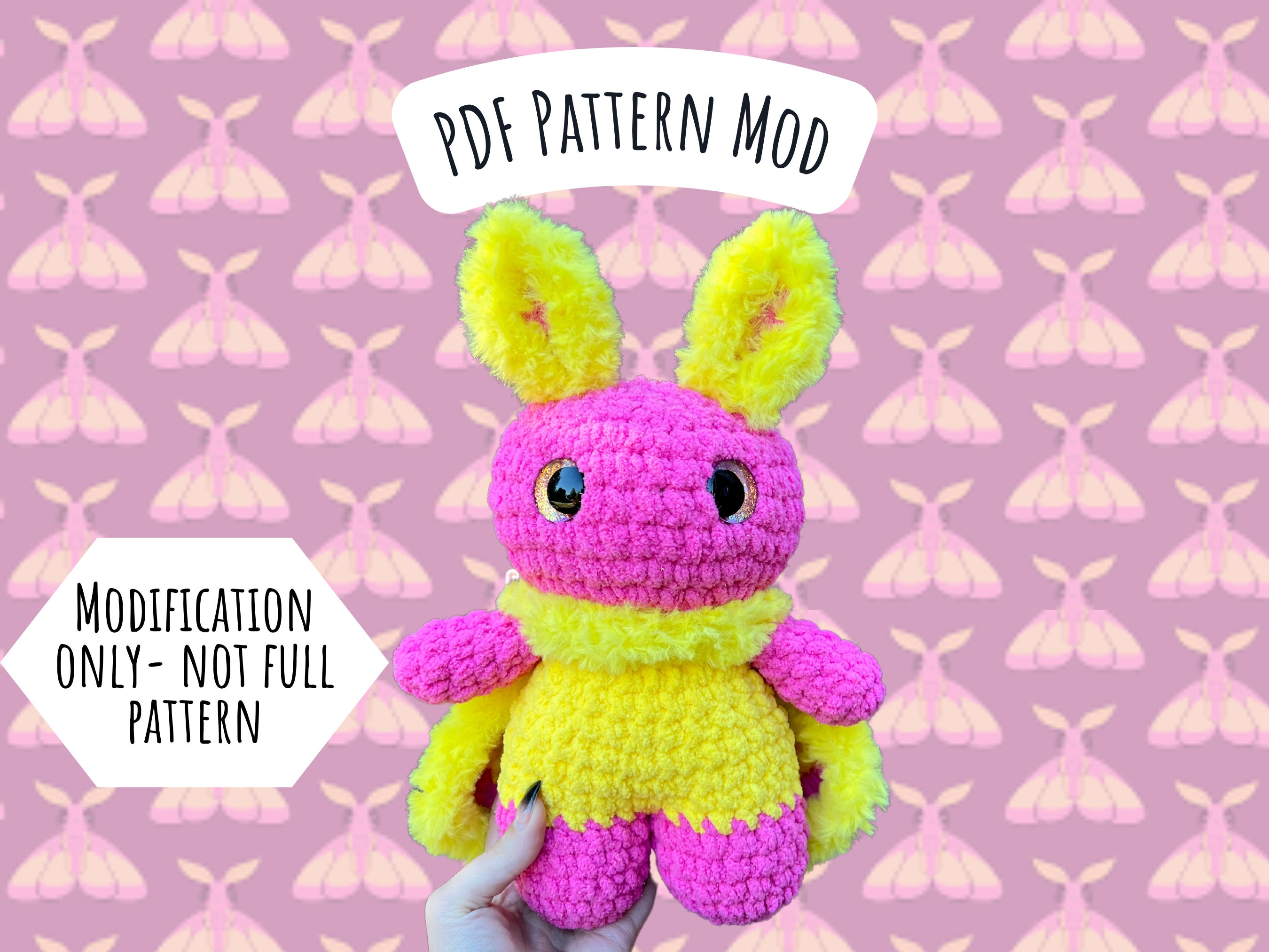 30 Moth Crochet Patterns for Amigurumi, Wearables, and Whimsical Home Decor 16 Rosy Maple Moth Crochet Pattern Mod, Amigurumi Instructions