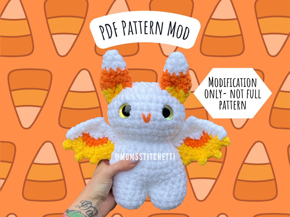 Candy Corn Bat Crochet Pattern Modification, Amigurumi Instructions ...