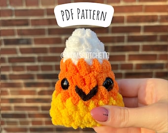 Candy Corn Crochet Pattern, No Sew Amigurumi Instructions, Cute Gift