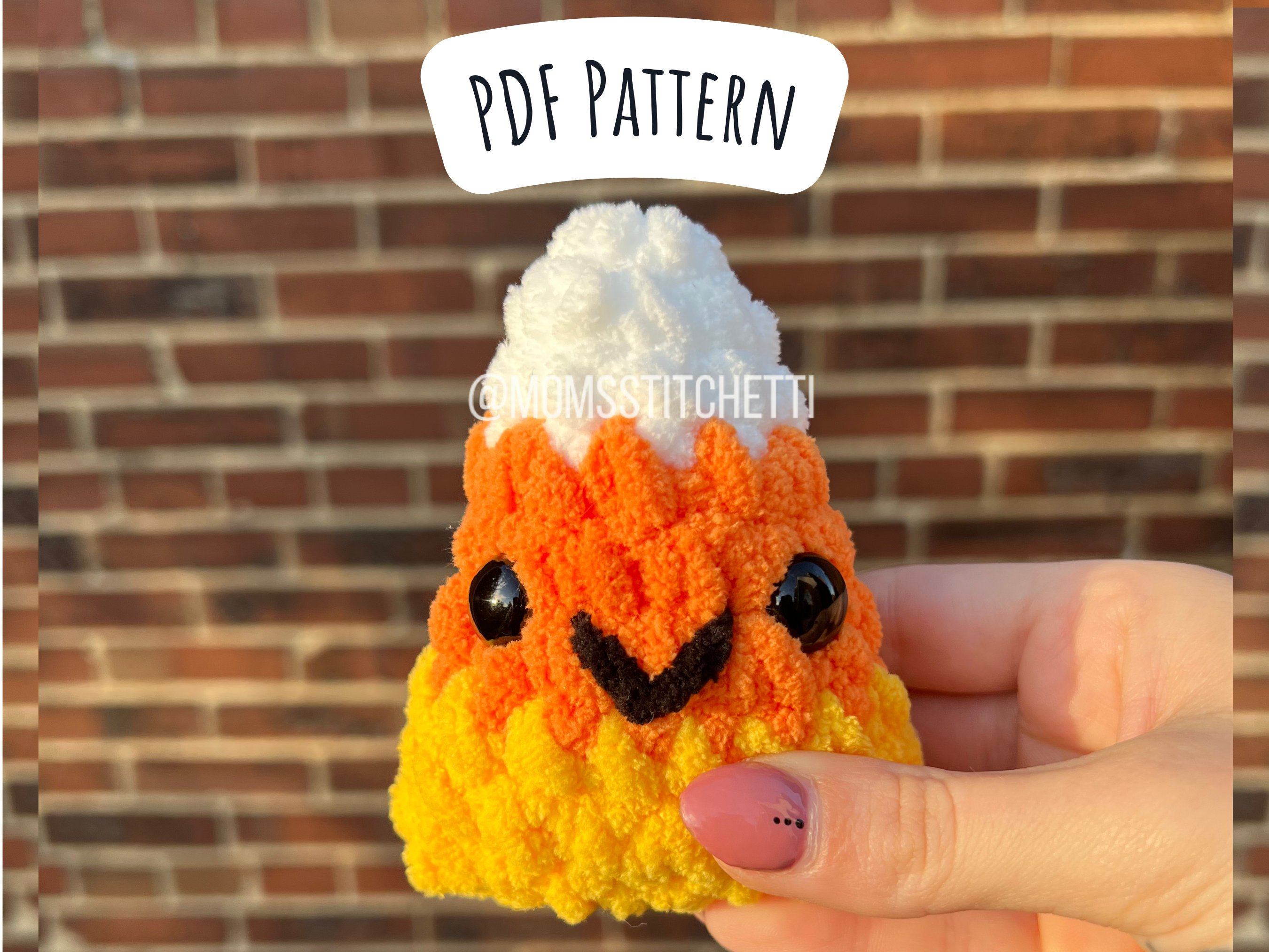 No Sew Candy Corn Crochet Pattern, Halloween Amigurumi Instructions ...