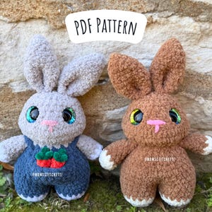 Low Sew Bunny Crochet Pattern, Rabbit Amigurumi Instructions, Birthday Gift, Easter Gift