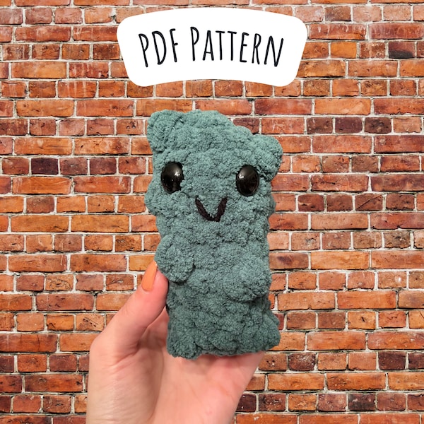 No Sew Pickle Häkelanleitung, Lebensmittel Amigurumi Anleitung, Weihnachtsgeschenk-Idee