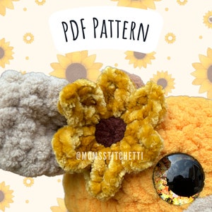 Sunflower Crochet Pattern, No Sew Amigurumi Instructions, Crochet Flower, Cute Gift
