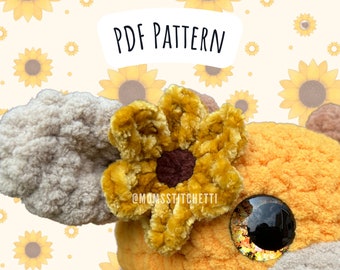 Sunflower Crochet Pattern, No Sew Amigurumi Instructions, Crochet Flower, Cute Gift