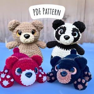 Bear Crochet Pattern Bundle, Amigurumi Instructions, Crochet Teddy Bear, Cute Birthday Gift