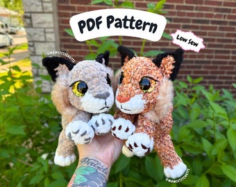Lynx & Bobcat Crochet Pattern, Amigurumi Instructions, Crochet Big Cats, Cute Birthday Gift