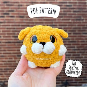 No Sew Dog Crochet Pattern, Puppy Amigurumi Instructions, Cute Birthday Gift