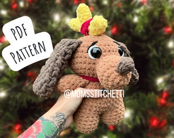 Christmas Dog Crochet Pattern, Amigurumi Instructions, Crochet Dog, Animal Crochet, Cute Christmas Gift