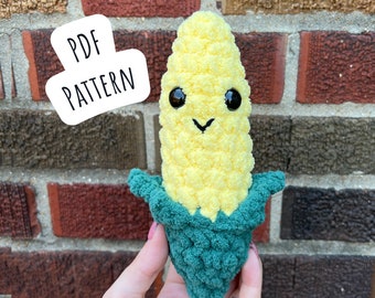 No Sew Corn Crochet Pattern, No Sew Amigurumi Instructions, Téléchargement instantané, C'est du maïs