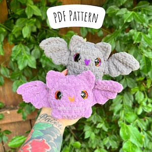 Low Sew Chonky Bat Crochet Pattern, Halloween Amigurumi Instructions, Birthday Gift, Animal Crochet Pattern