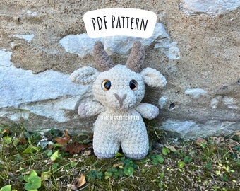 Goat Crochet Pattern, Low Sew Amigurumi Instructions, Farm Animal Plushie, Cute Birthday Gift
