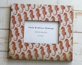 Seahorse Picture frame, Beach Decor, photo frame, 4 x 6 frame, Beach house decor