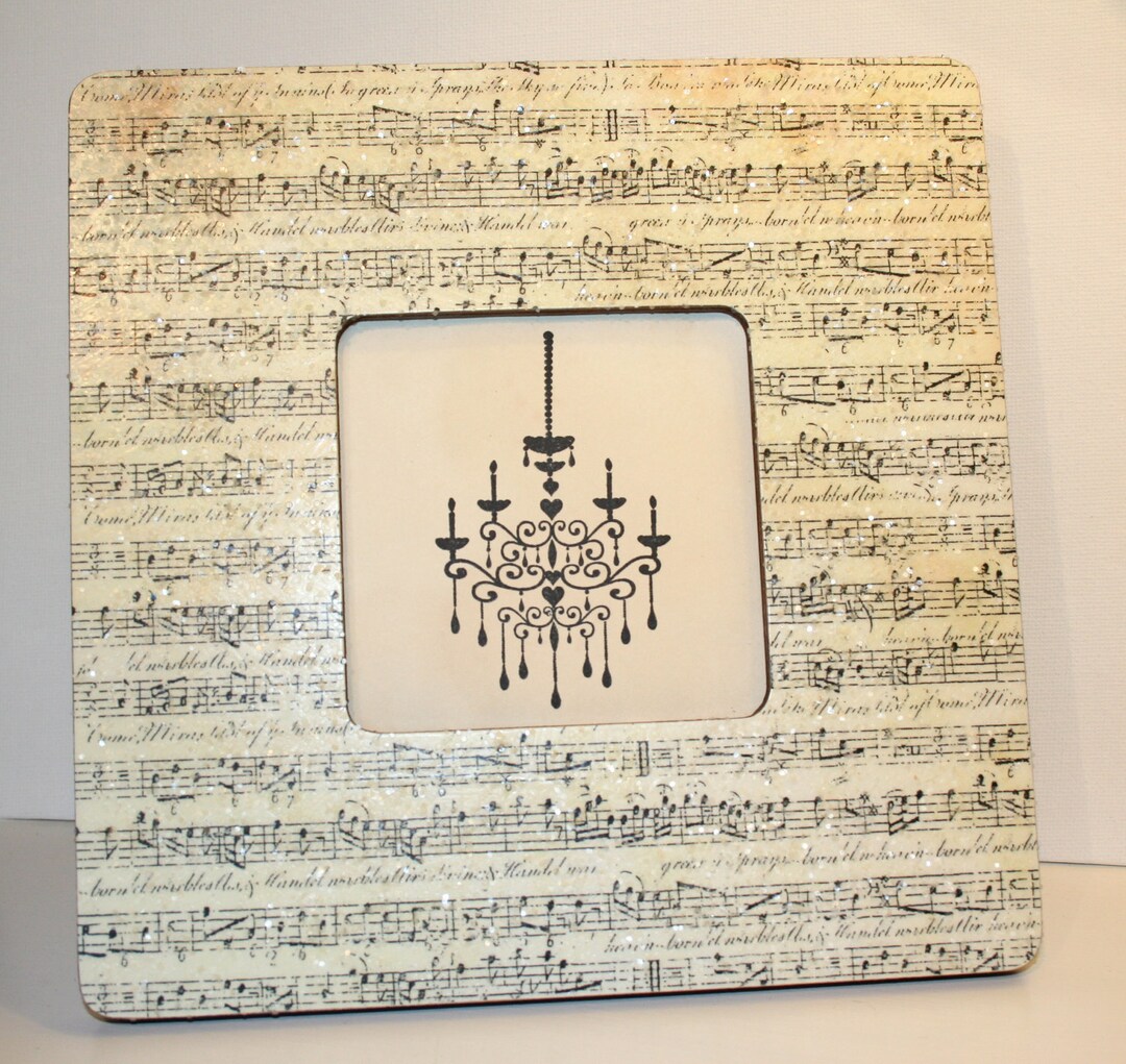 Picture Frame Photo Frame Sheet Music Frame Glitter Photo Etsy