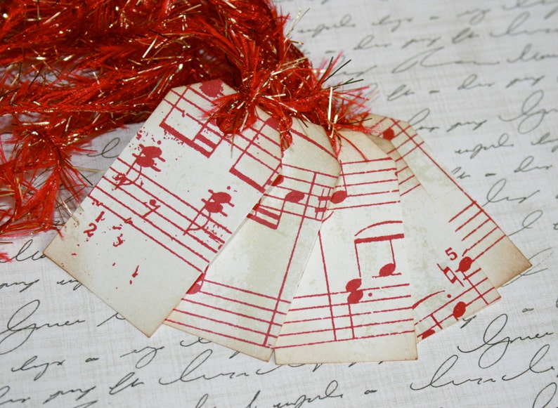 Sheet Music Gift Tags // Christmas Gift Tag // Set of 5 Gift - Etsy