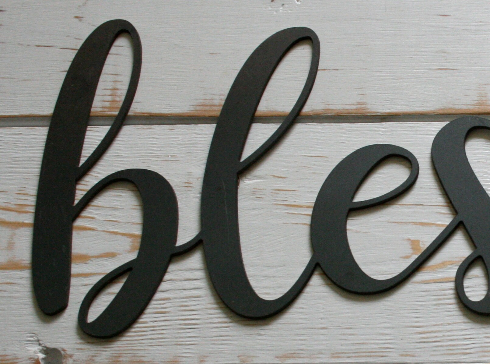 Steel Blessed Sign, Blessed, Blessed Sign, Metal Word, Metal Wall Art ...